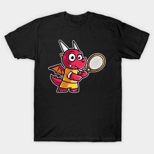 Dragon Tennis Player Funny Coach product T-Shirt